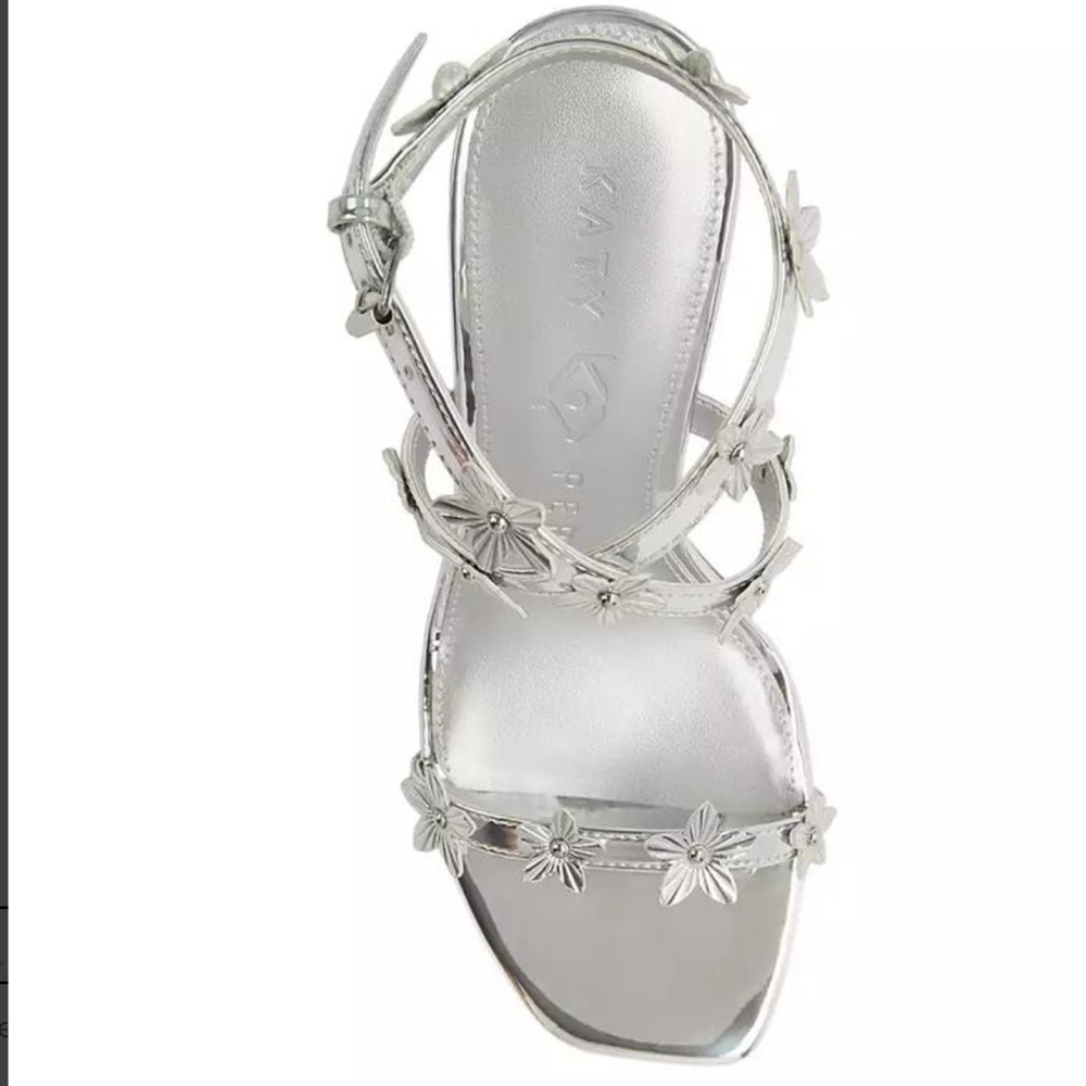 Katy Perry Analia Flower Square Toe Dress Sandals Size 8.5 - Picture 3 of 12